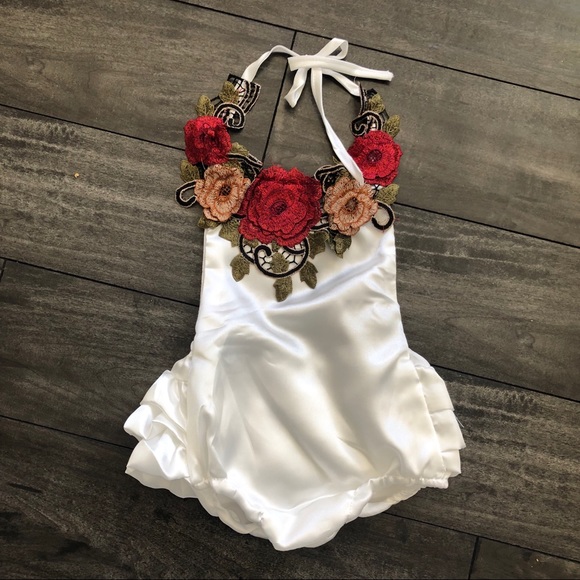 Floral Infant Summer Jumpsuit Romper - Picture 2 of 4